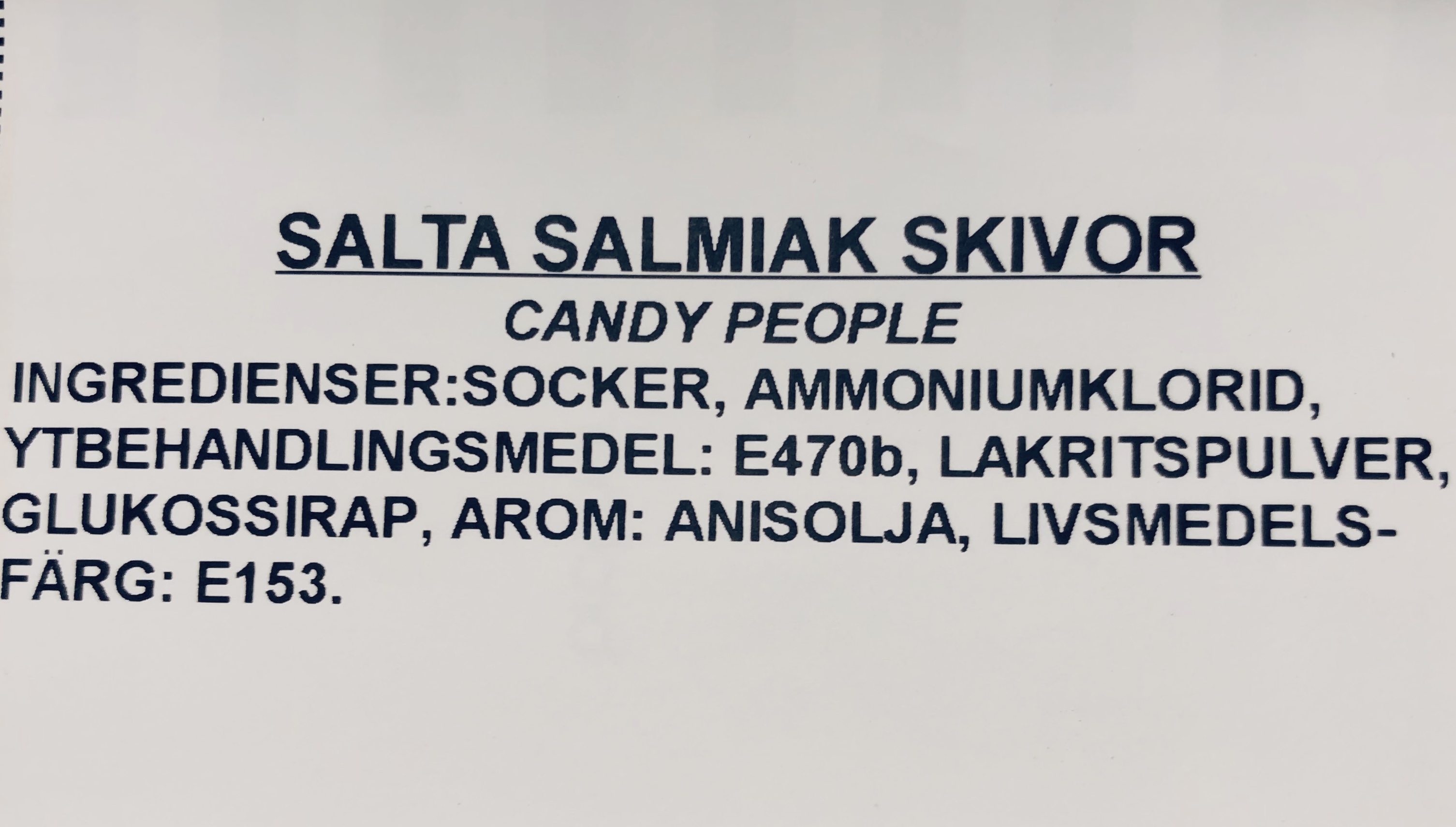 Salta salmiak skivor
