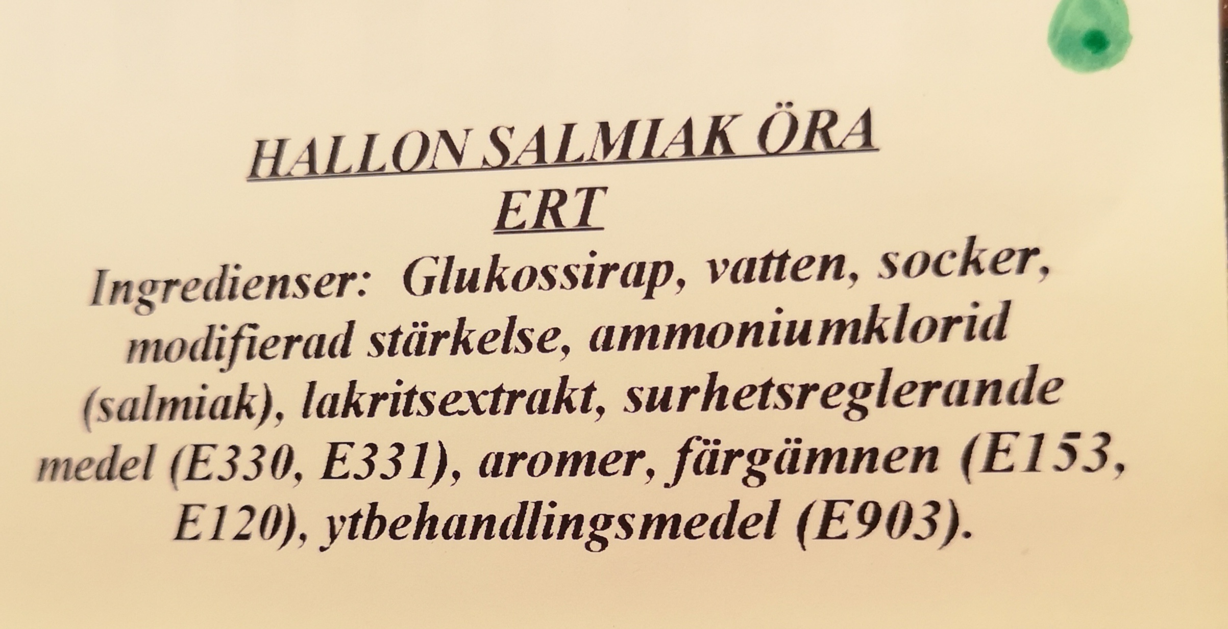 Hallon salmiak ra