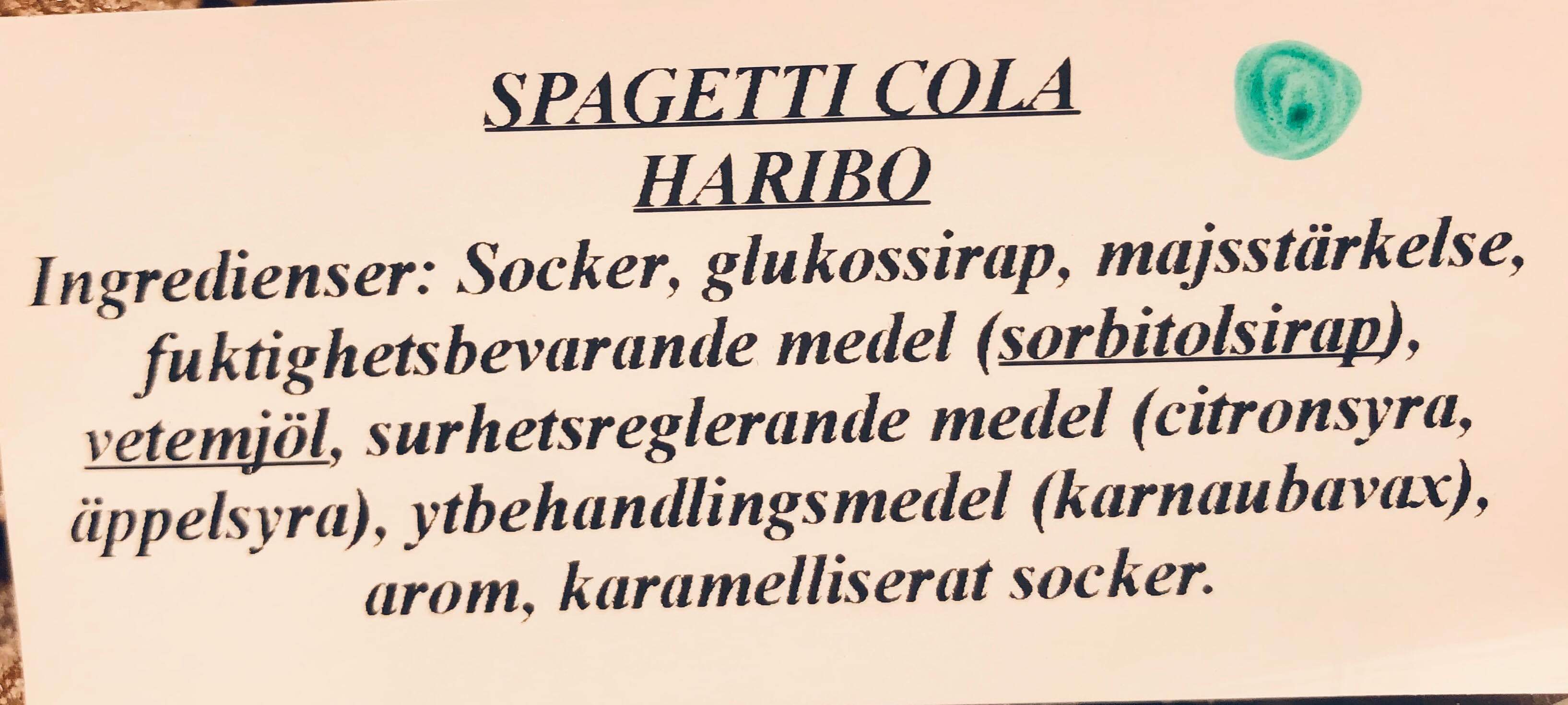 Spaghetti cola