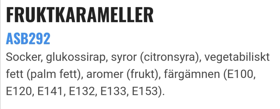 Fruktkarameller