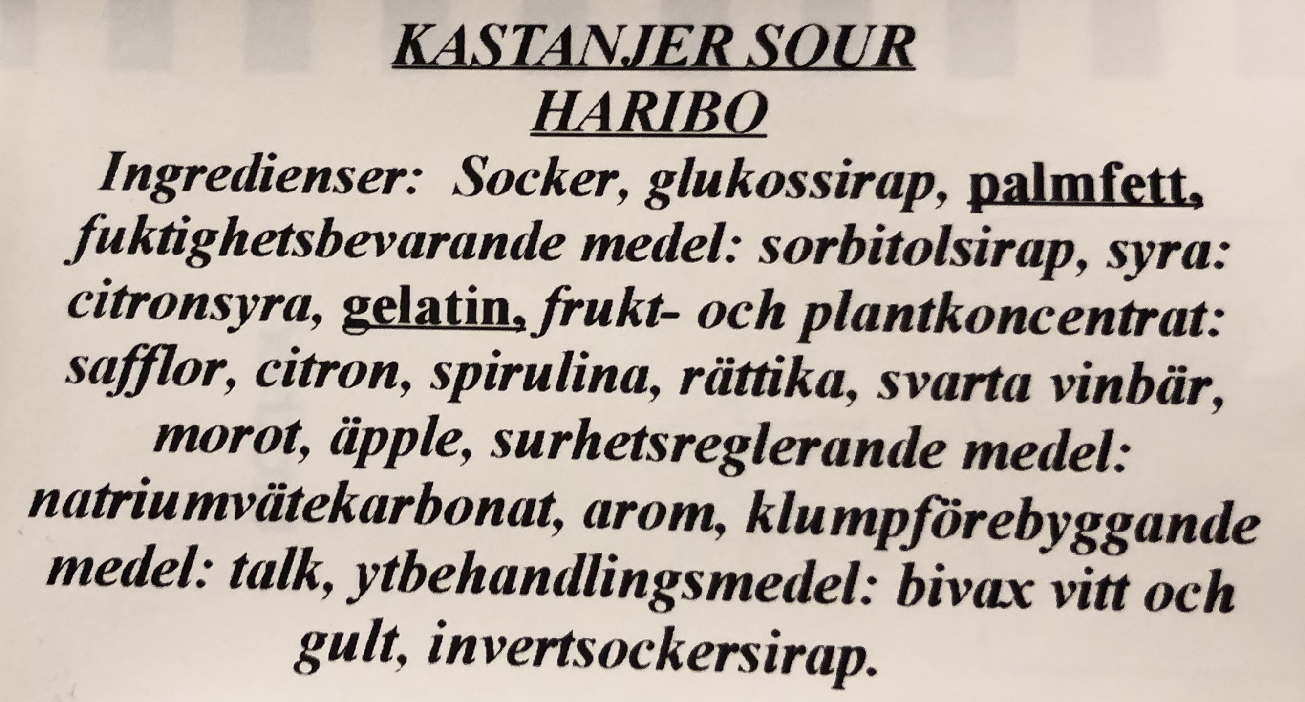 Kastanjer sura