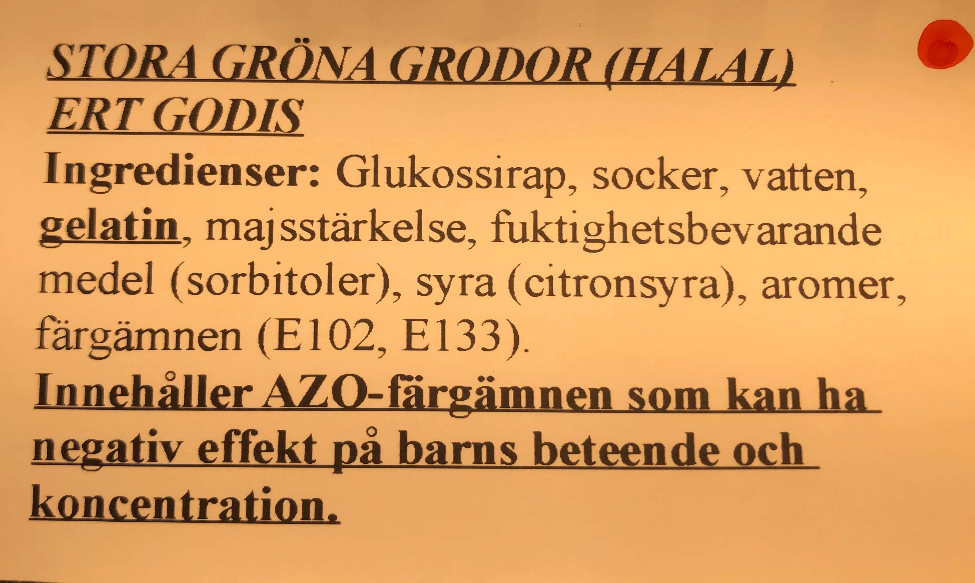 Stora grna grodor (halal)