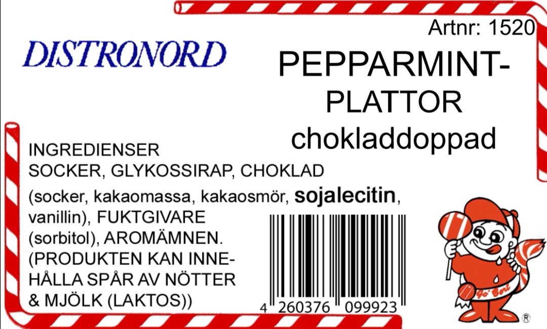 Pepparmint plattor chokladdoppad