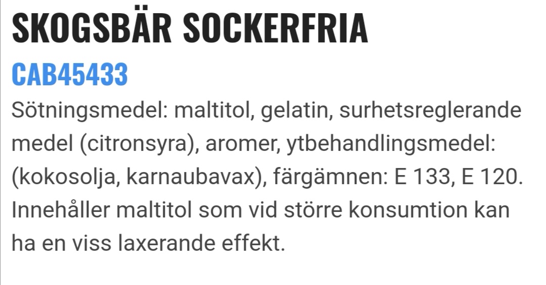 Skogsbr sockerfria