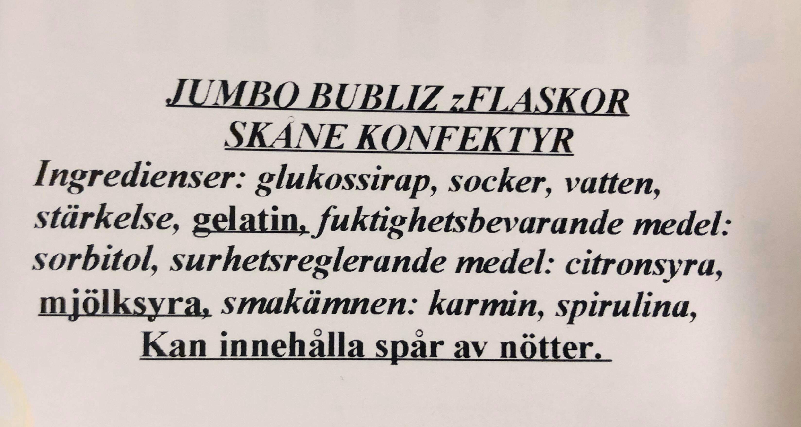 Jumbo bubblizz flaskor