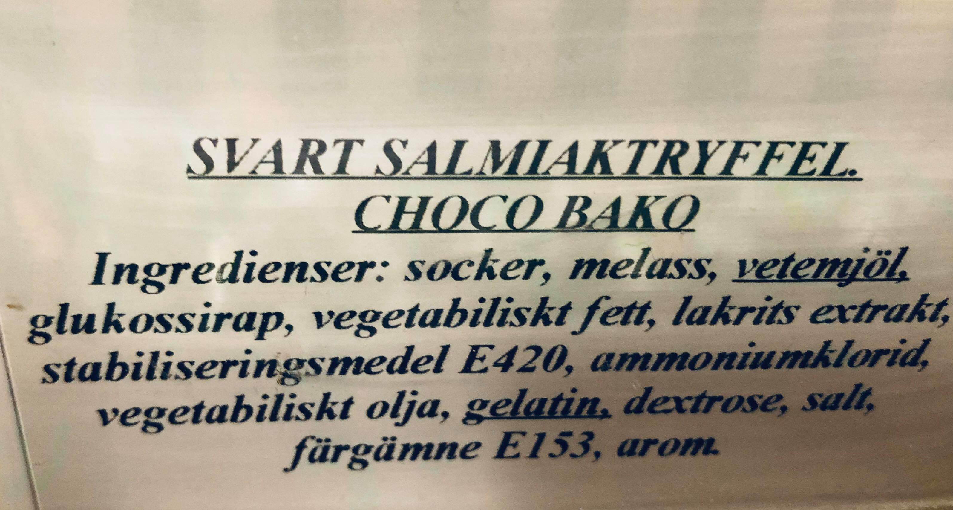 Svart salmiak tryffel
