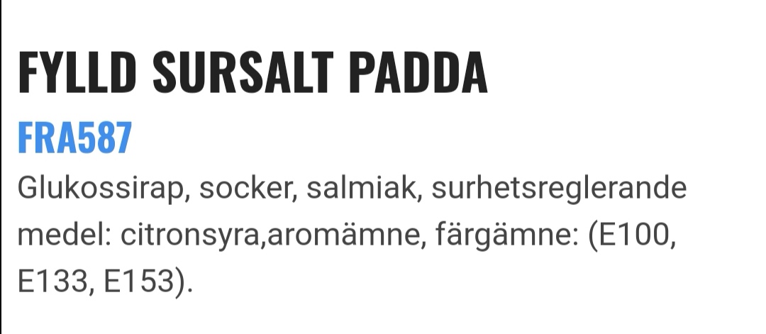 Fylld sursalt padda
