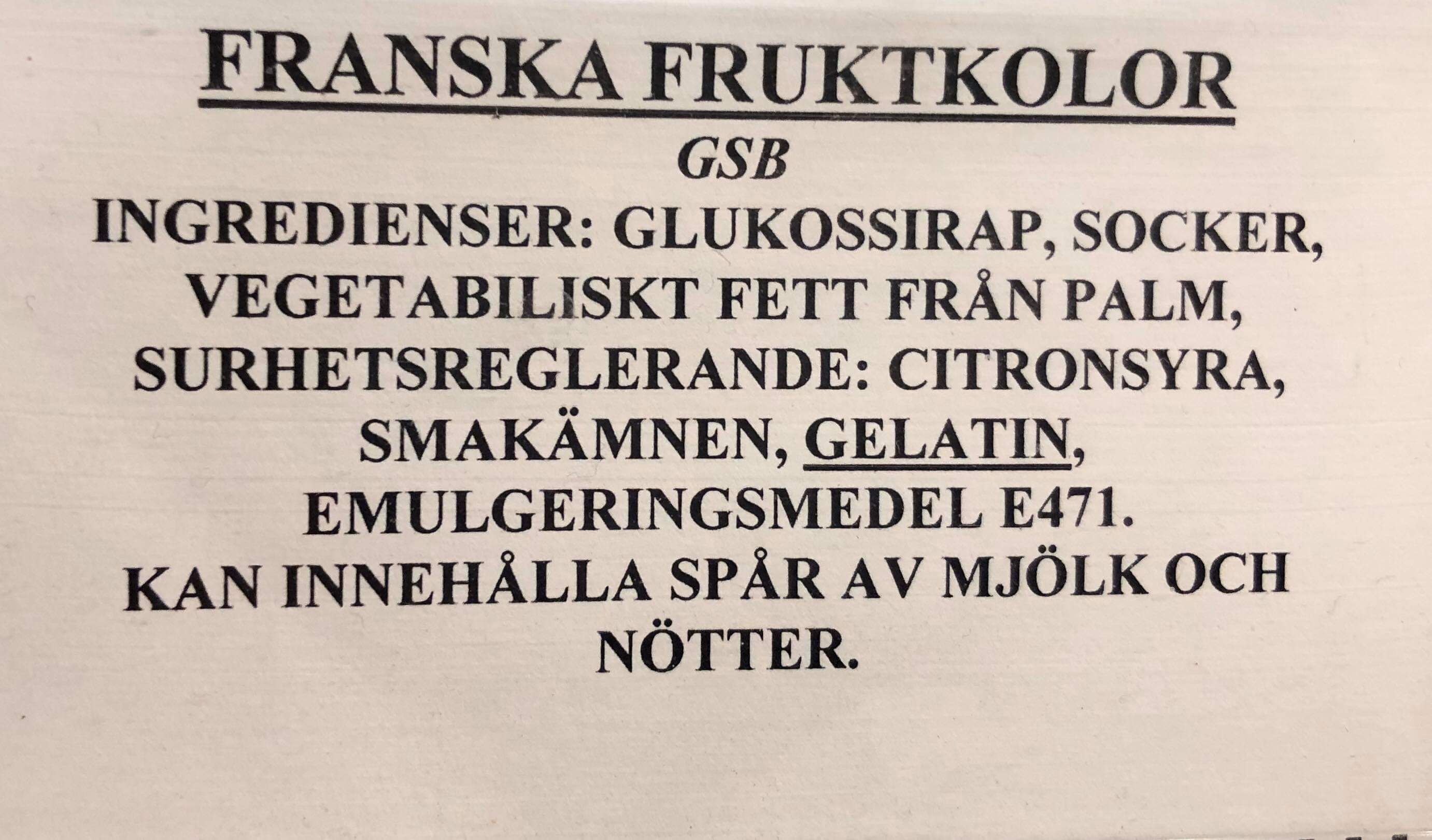 Franska fruktkolor