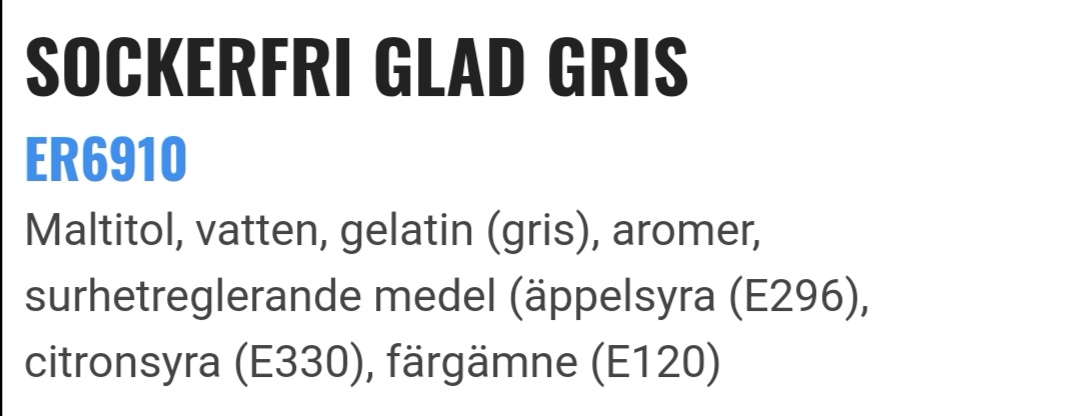 Sockerfri glad gris