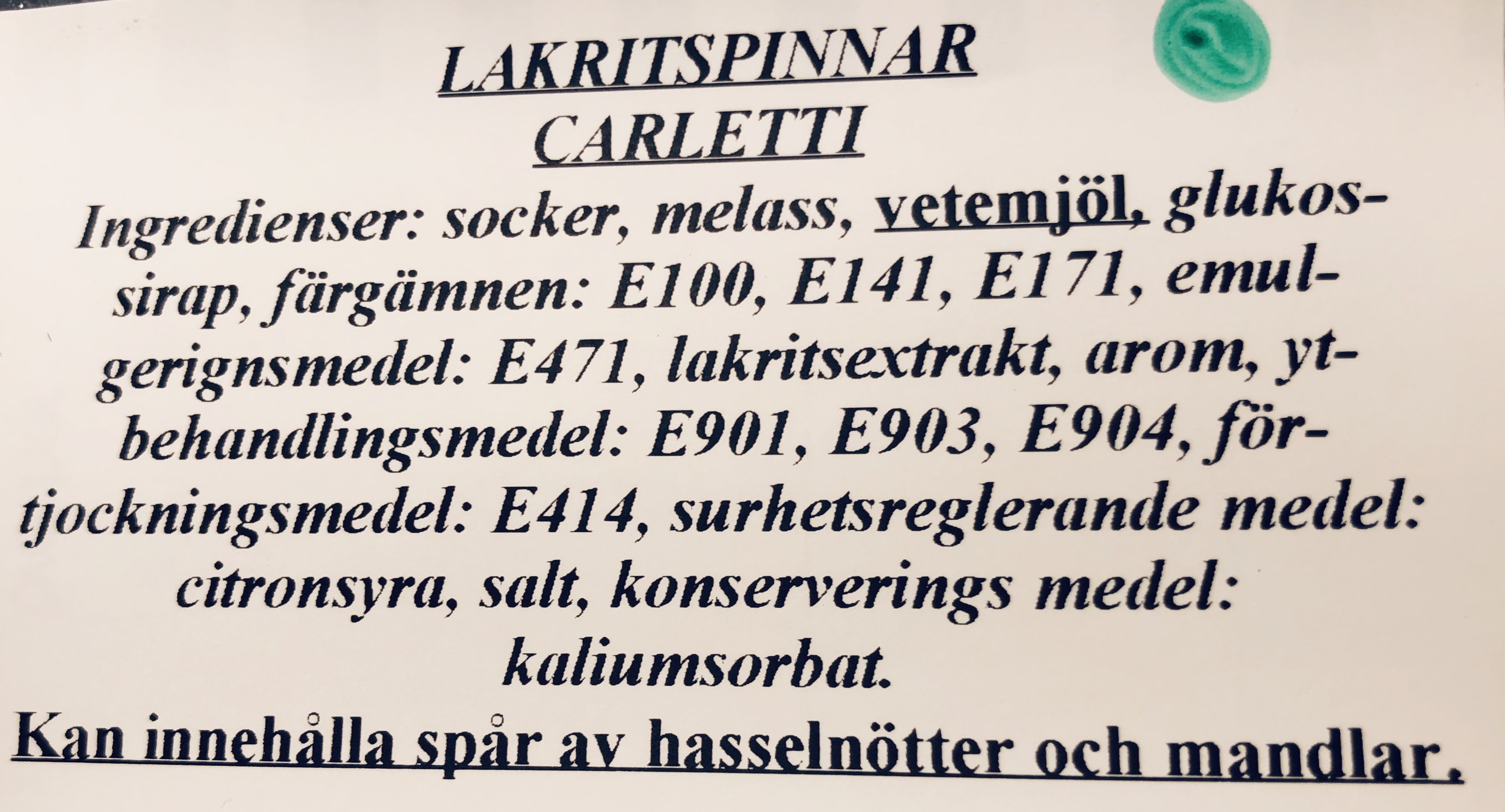 Lakritspinnar