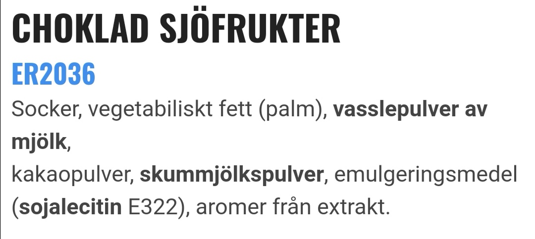 Choklad sjfrukter