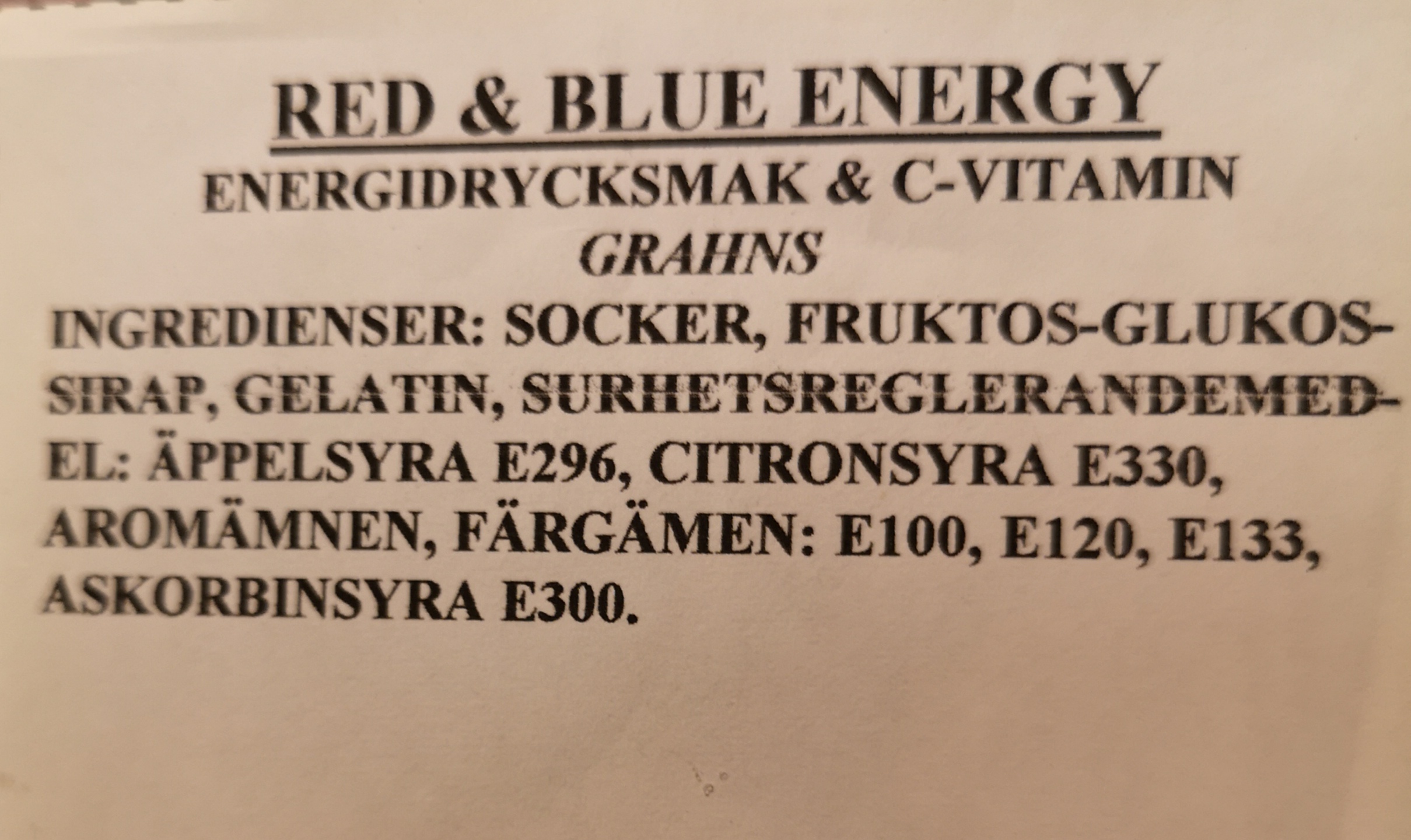 Red & blue enegy