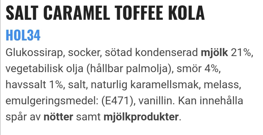 Salt caramel toffee kola