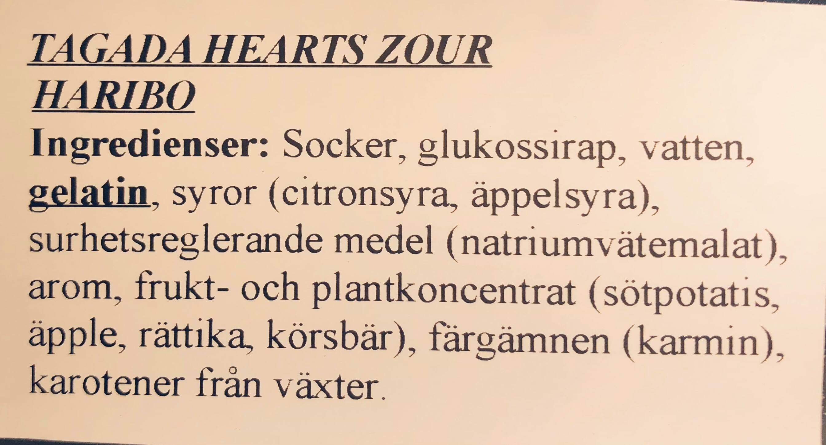 Tagada hearts zour