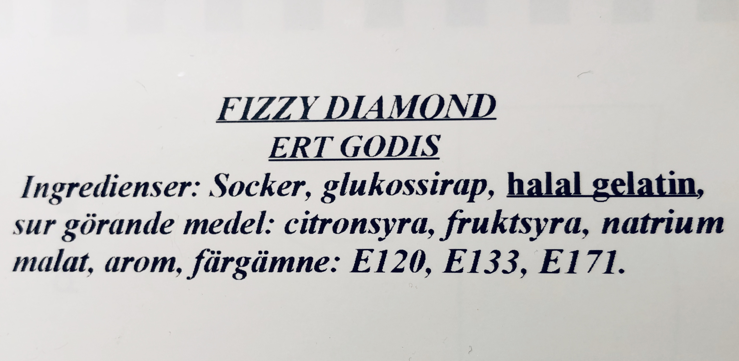 Fizzy diamond