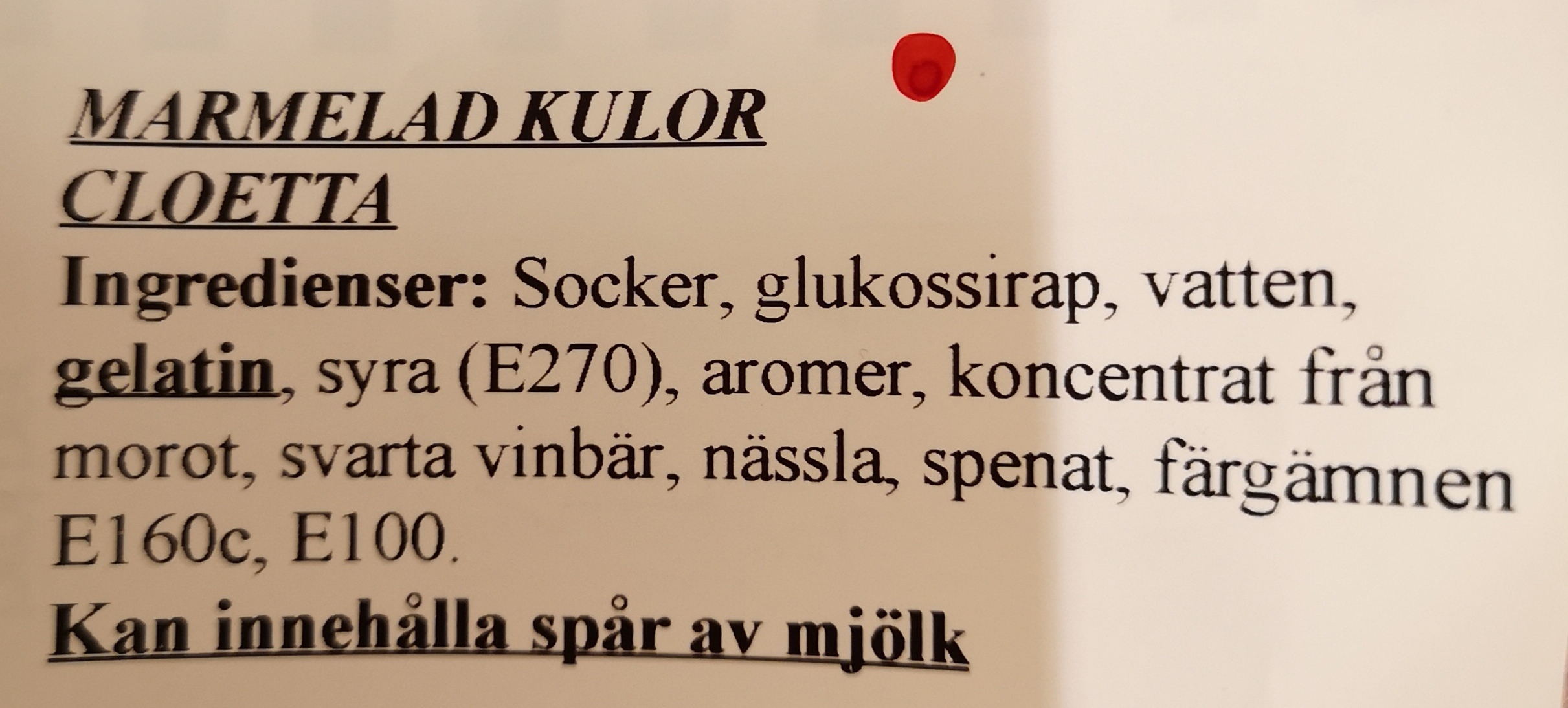 Marmelad kulor