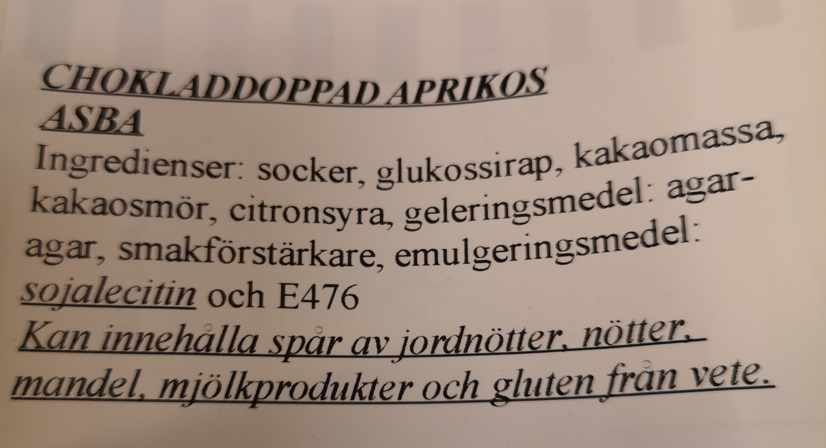 Chokladdoppad aprikos