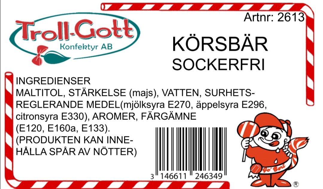 Krsbr sockerfri