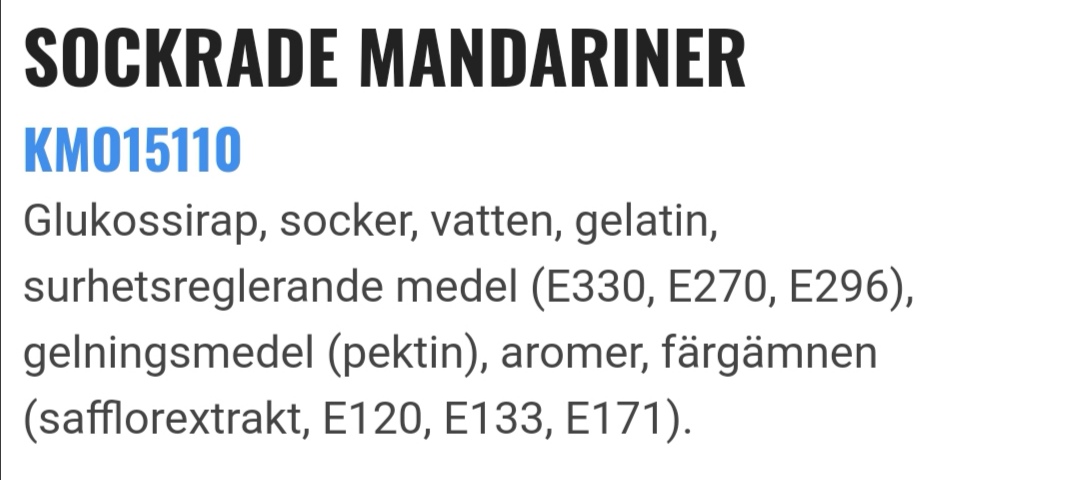 Sockrade mandariner
