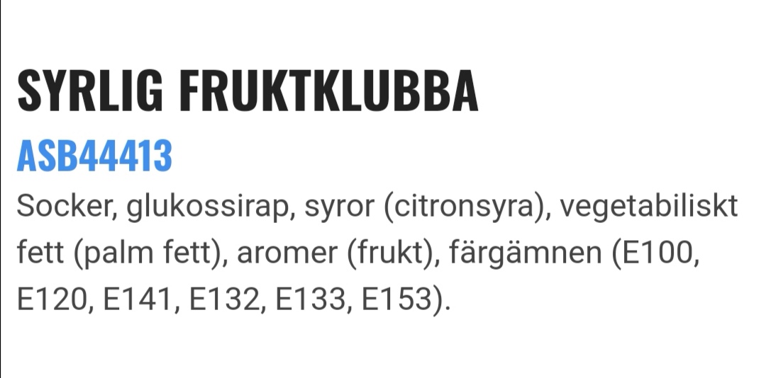 Syrlig fruktklubba