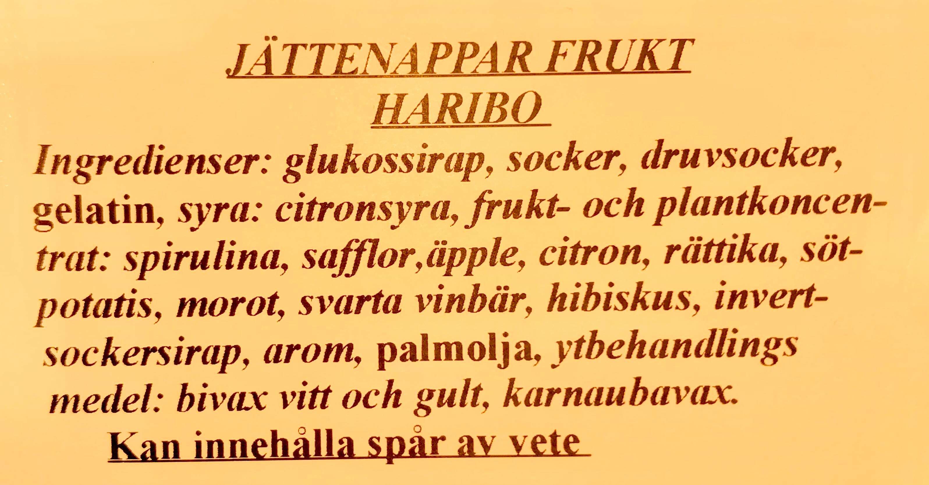 Jtte nappar frukt