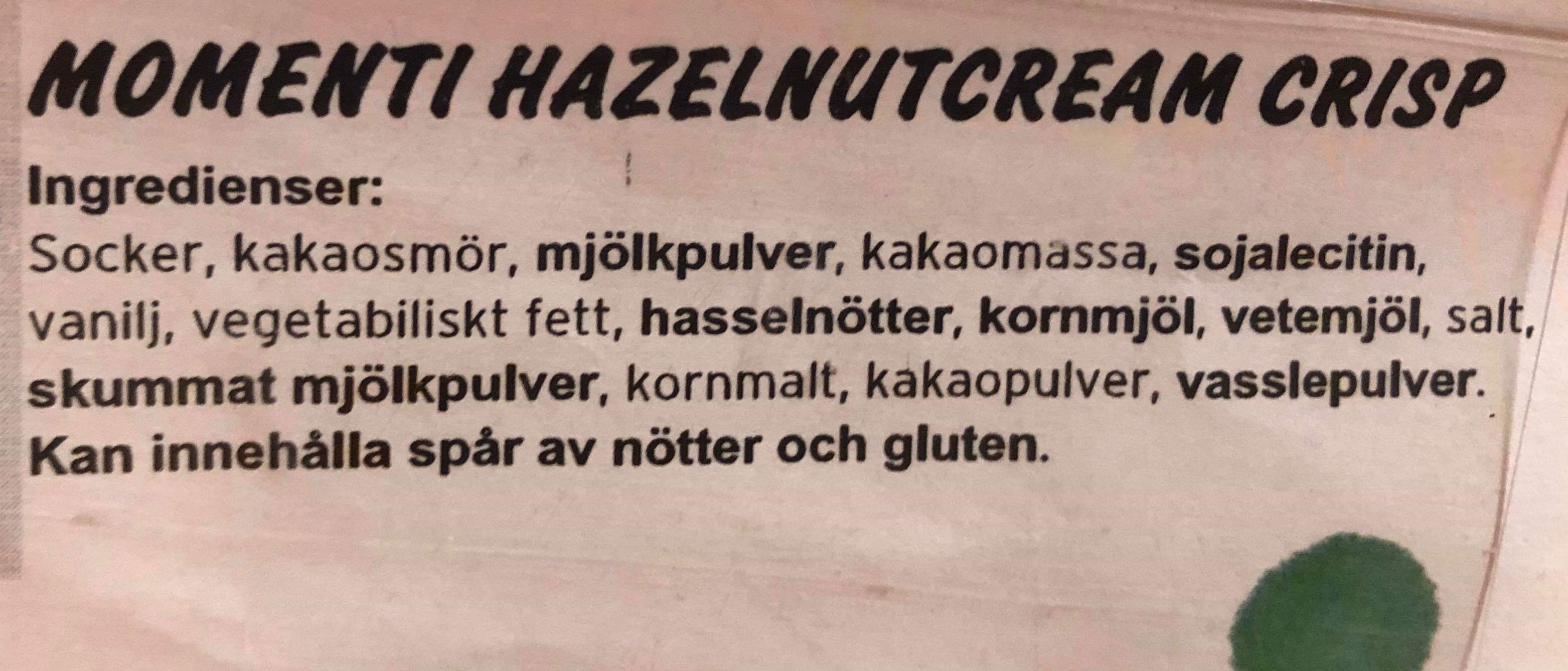 Momeni hazelnutcream crisp