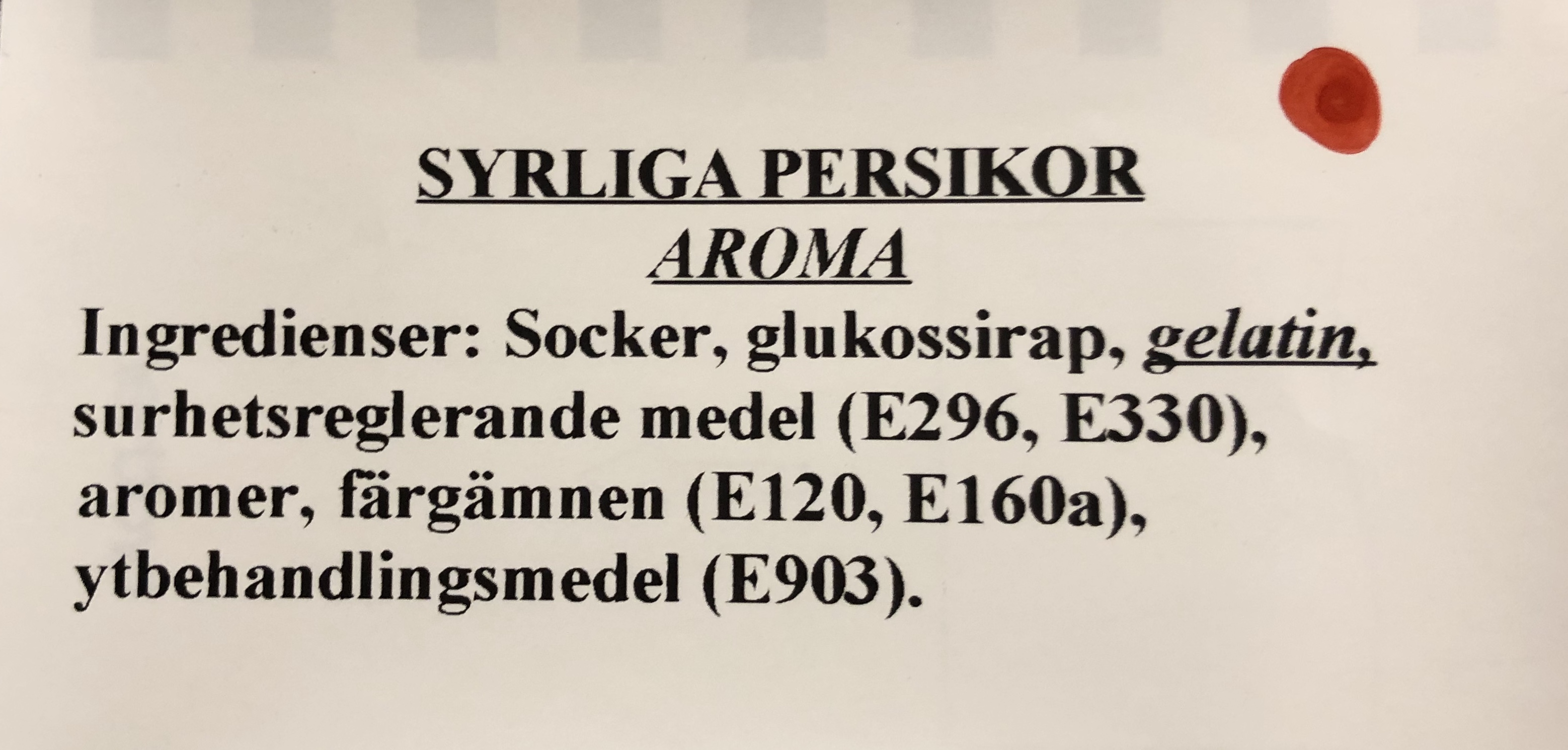 Syrliga persikor