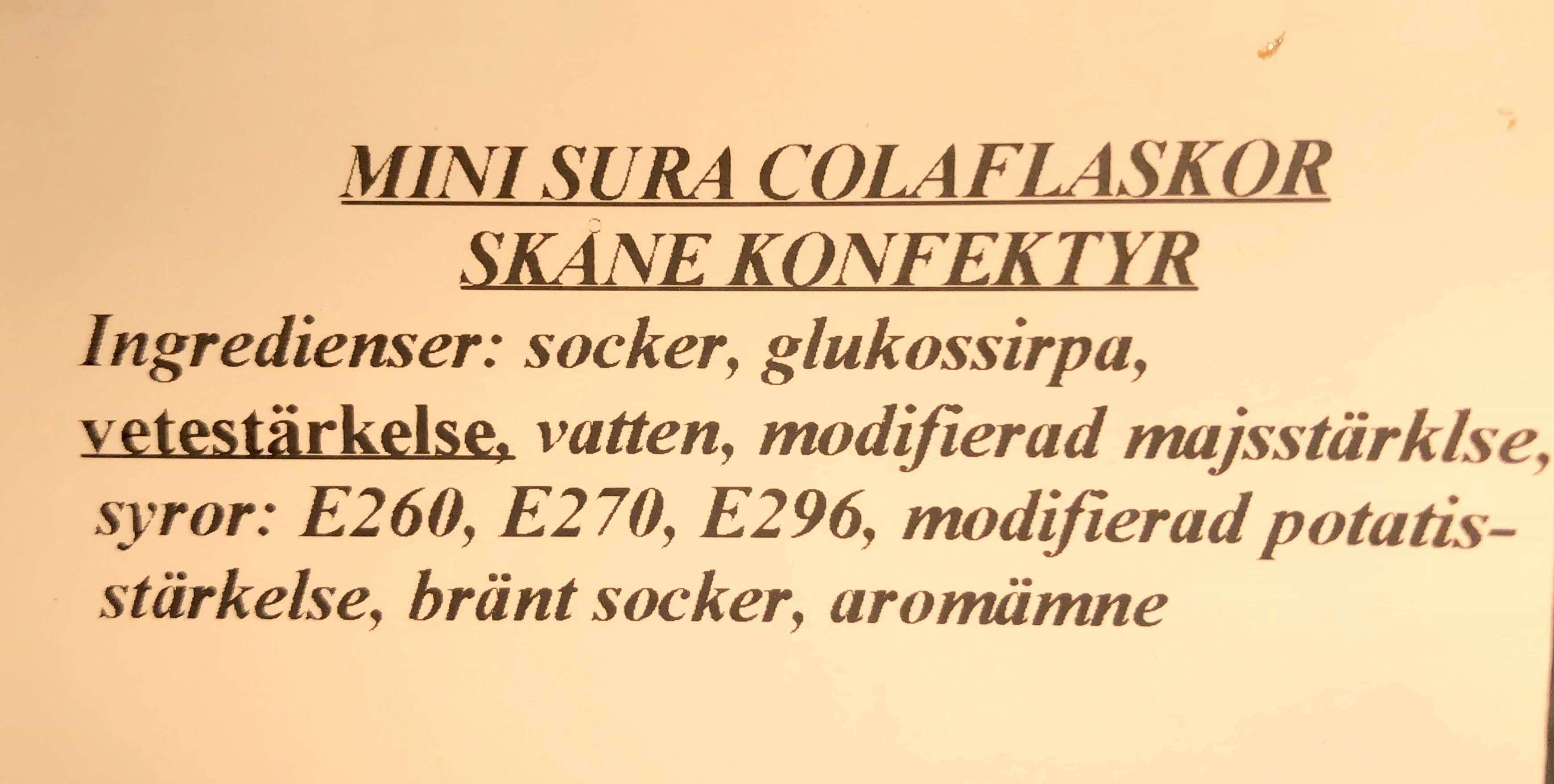 Mini sura colaflaskor