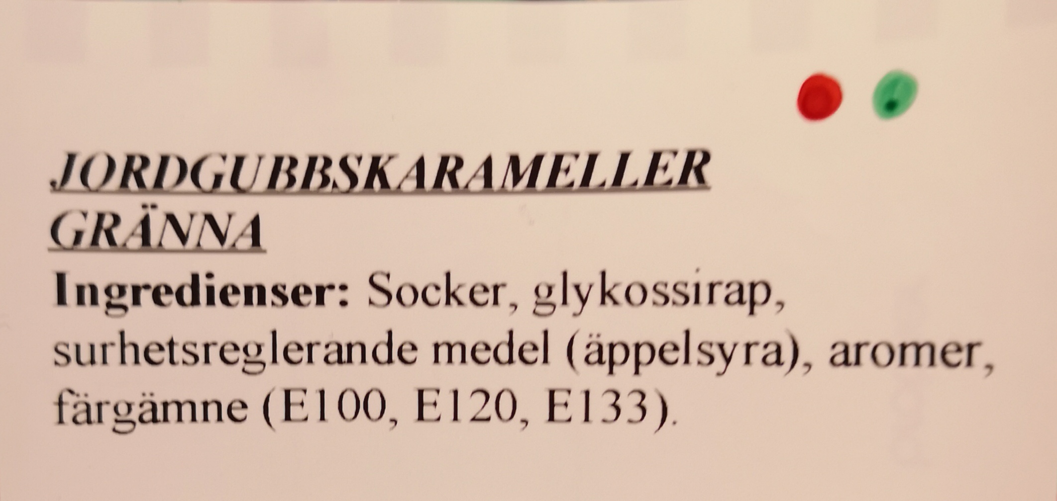 Jordgubbskarameller