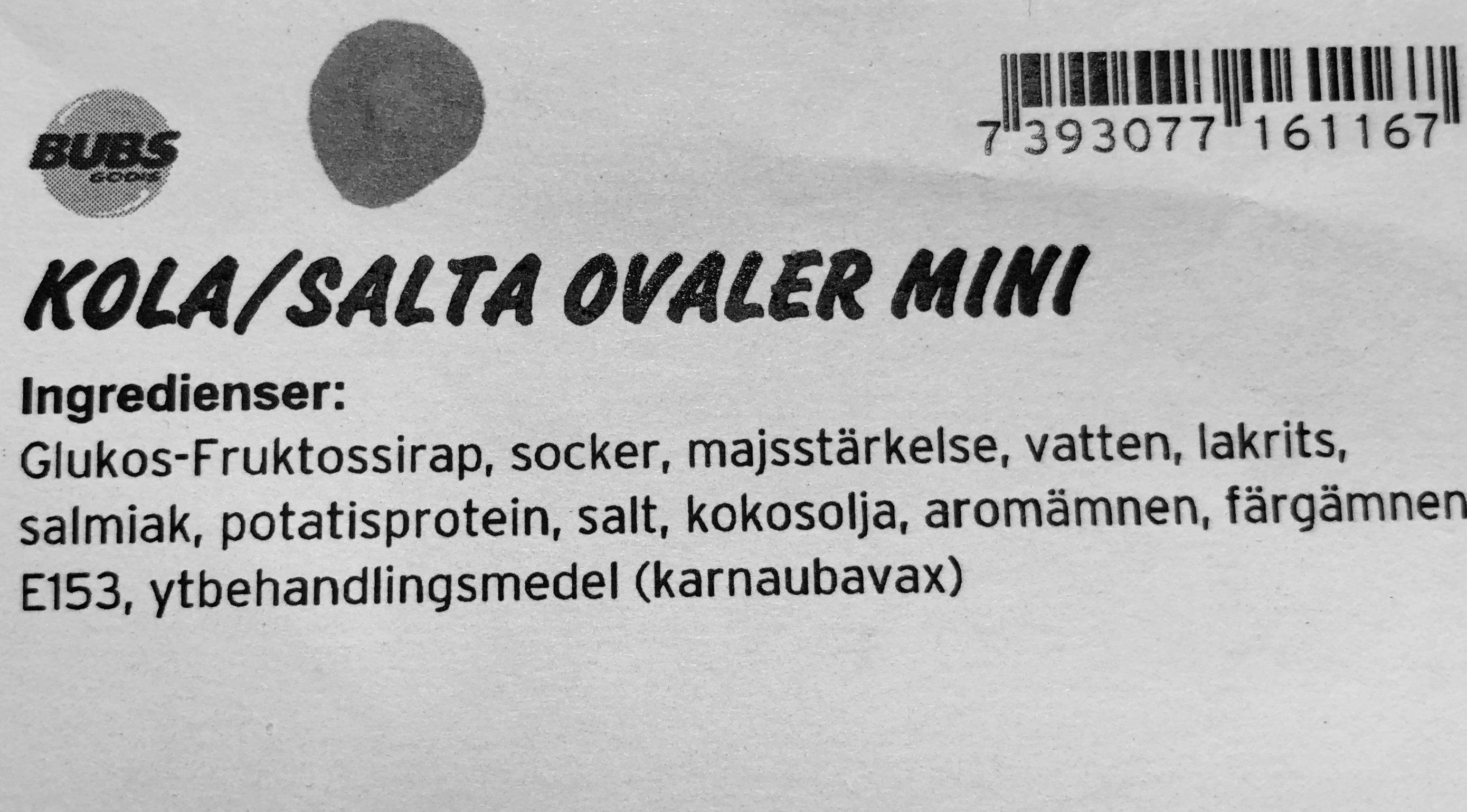 Kola/salta ovaler mini
