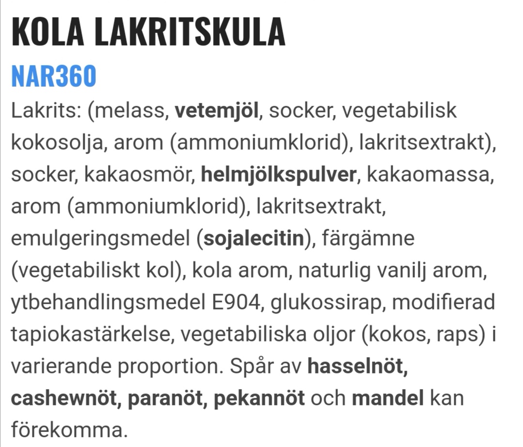 Kola lakritskula