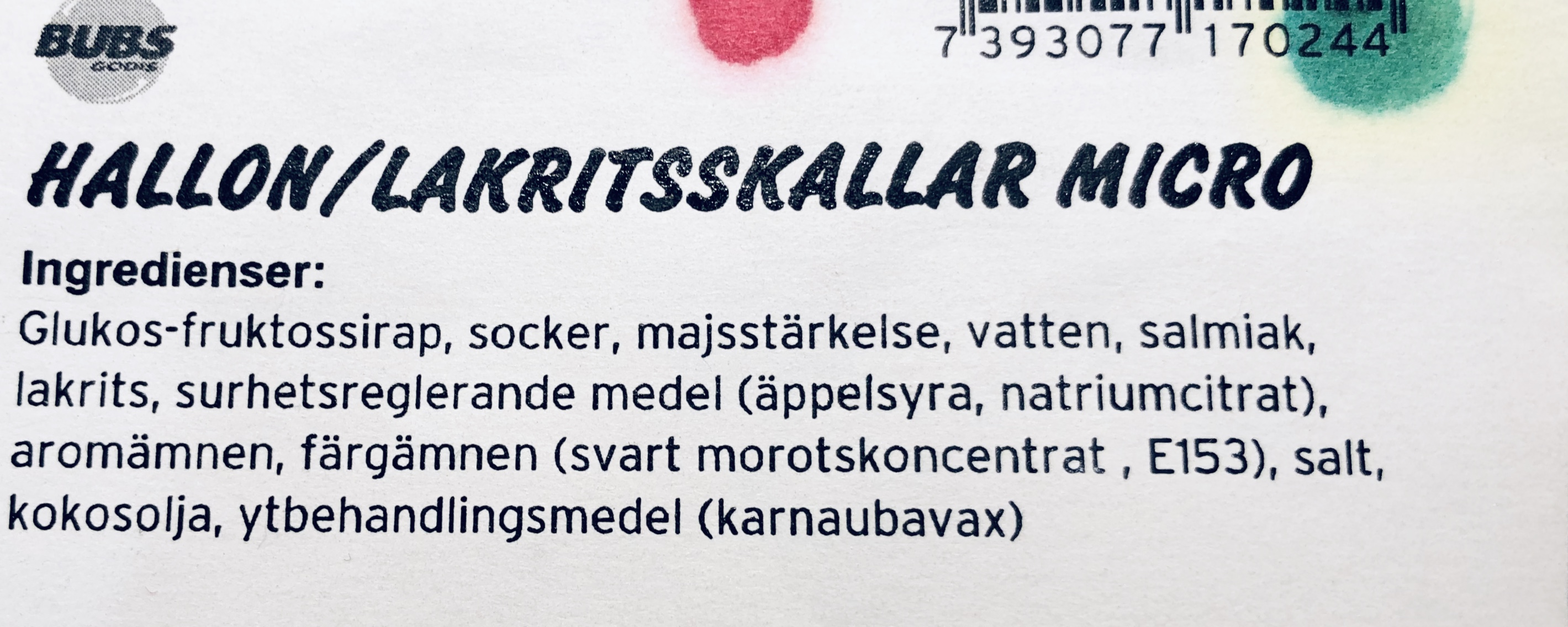 Hallon/lakrits skalle micro