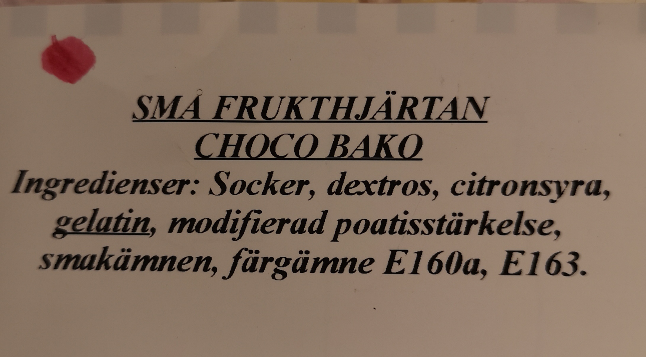 Sm frukthjrtan