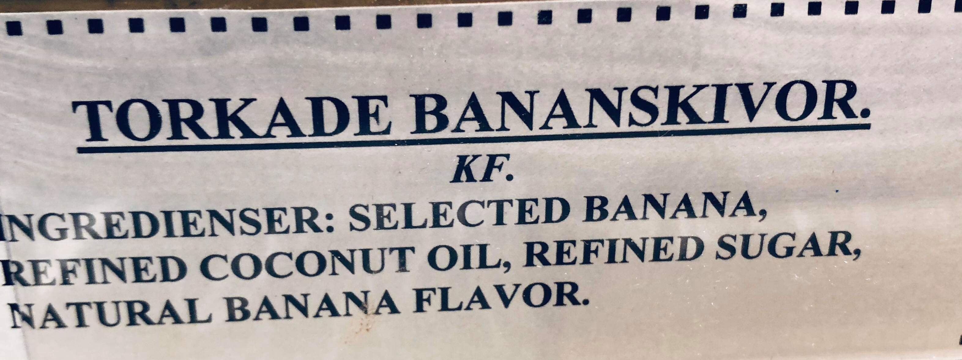 Torkade banan skivor