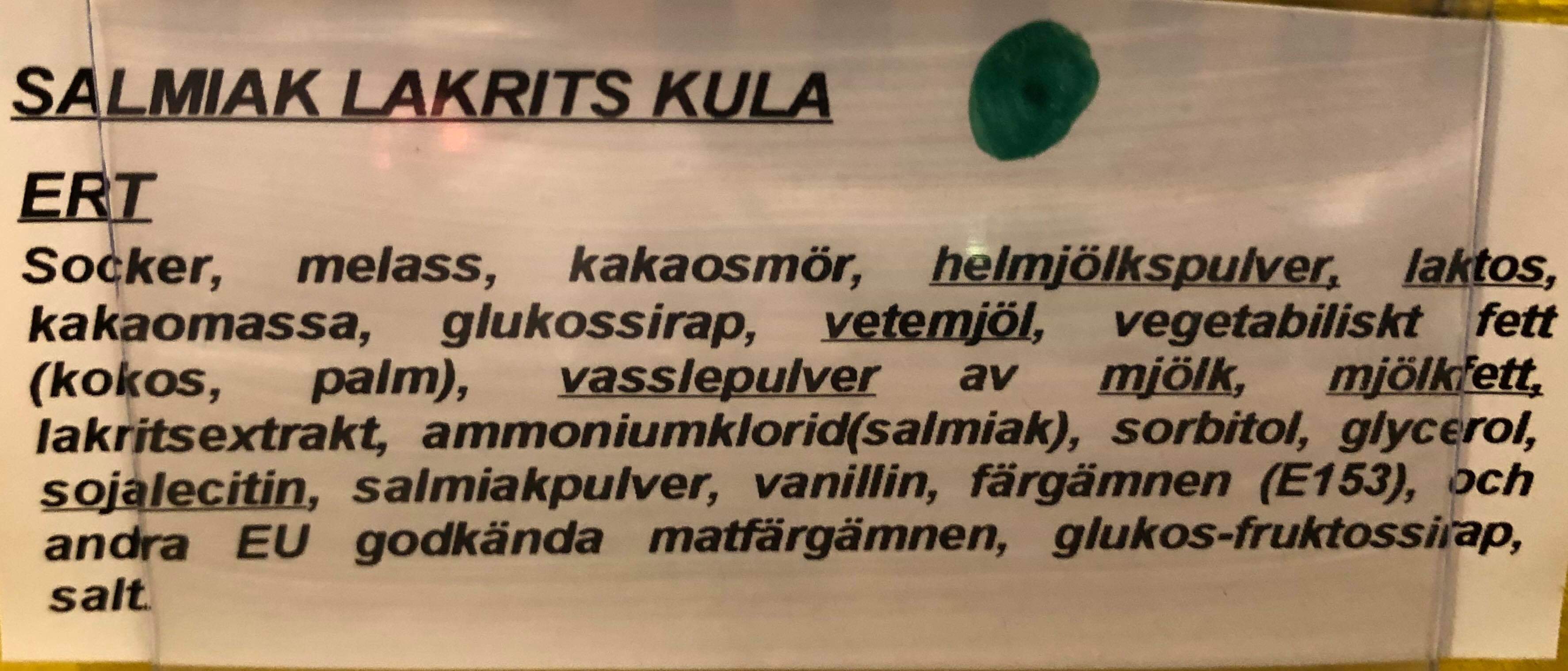 Salmiak lakrits kula