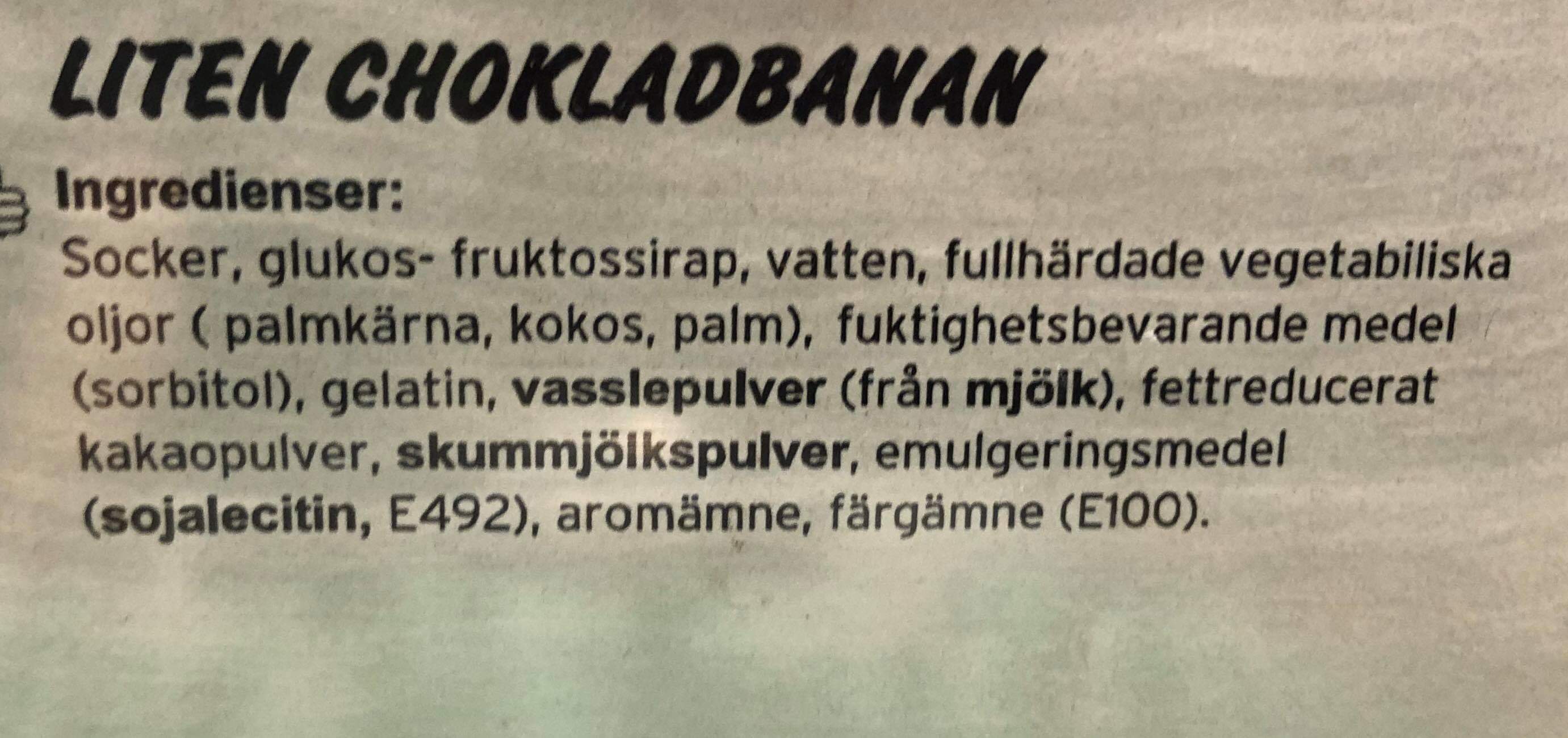 Liten chokladbanan