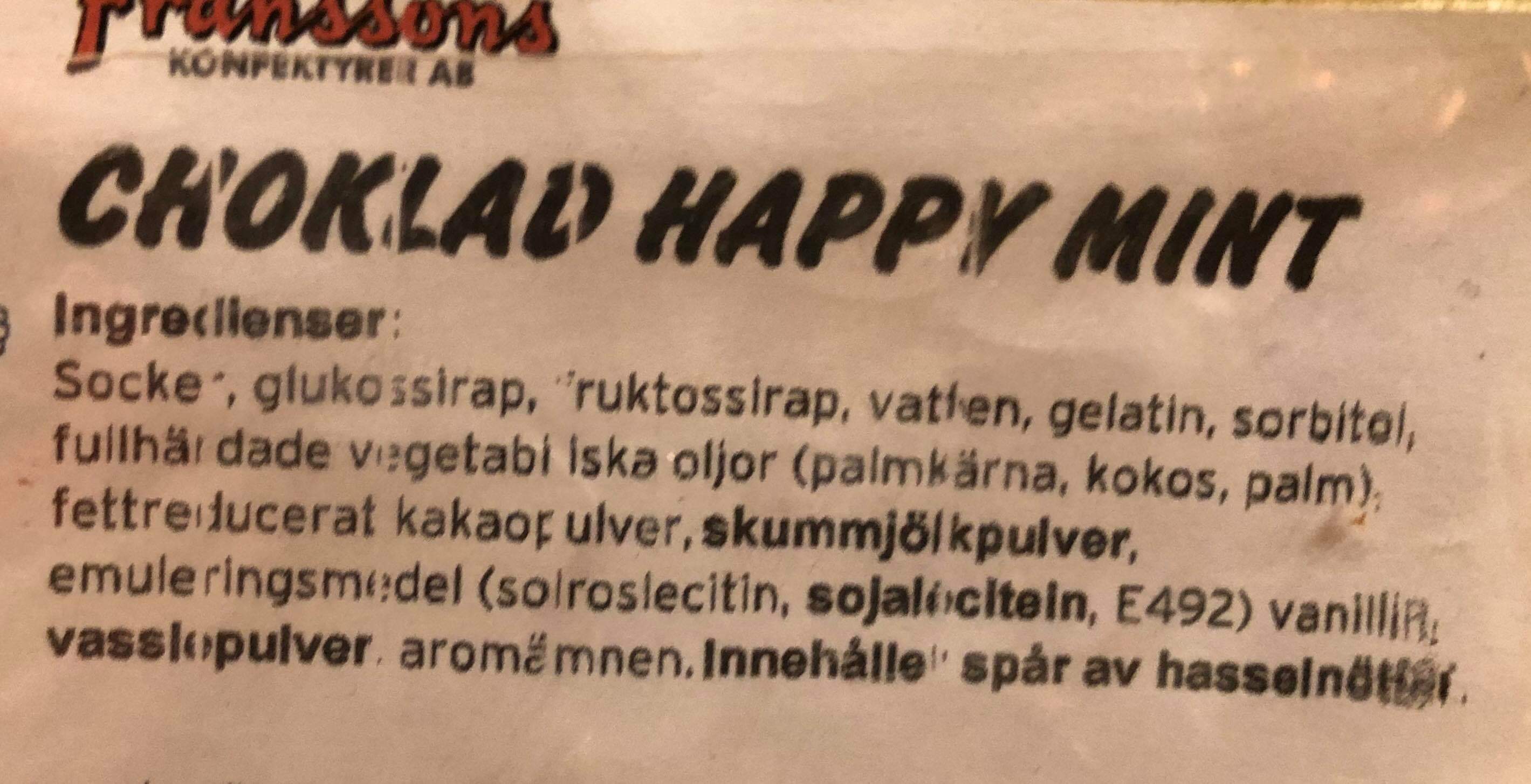 Choklad happy mint