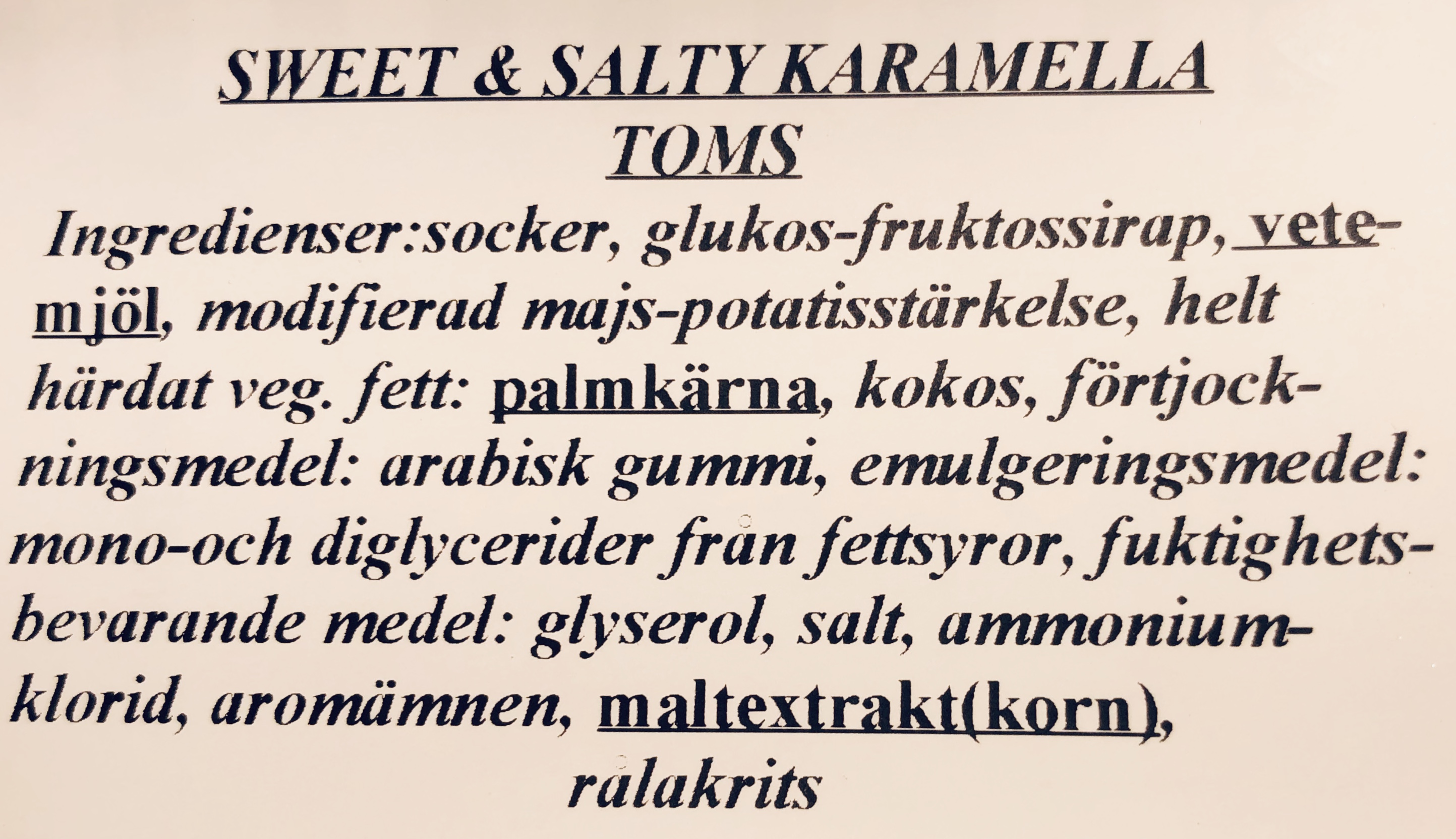 Sweet & salty karamella