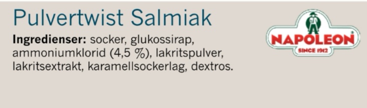 Pulvertwist salmiak