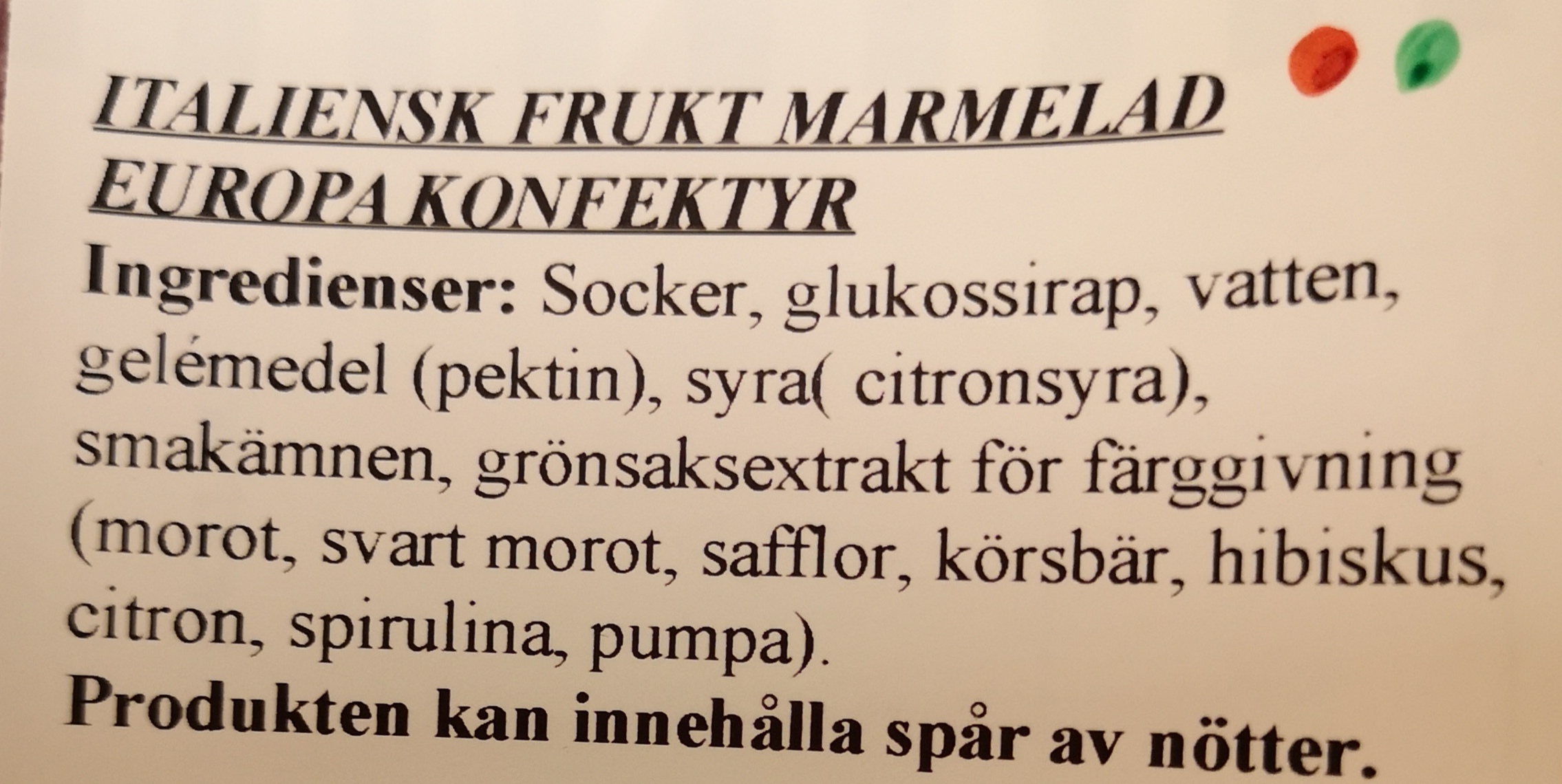 Italiensk fruktmarmelad