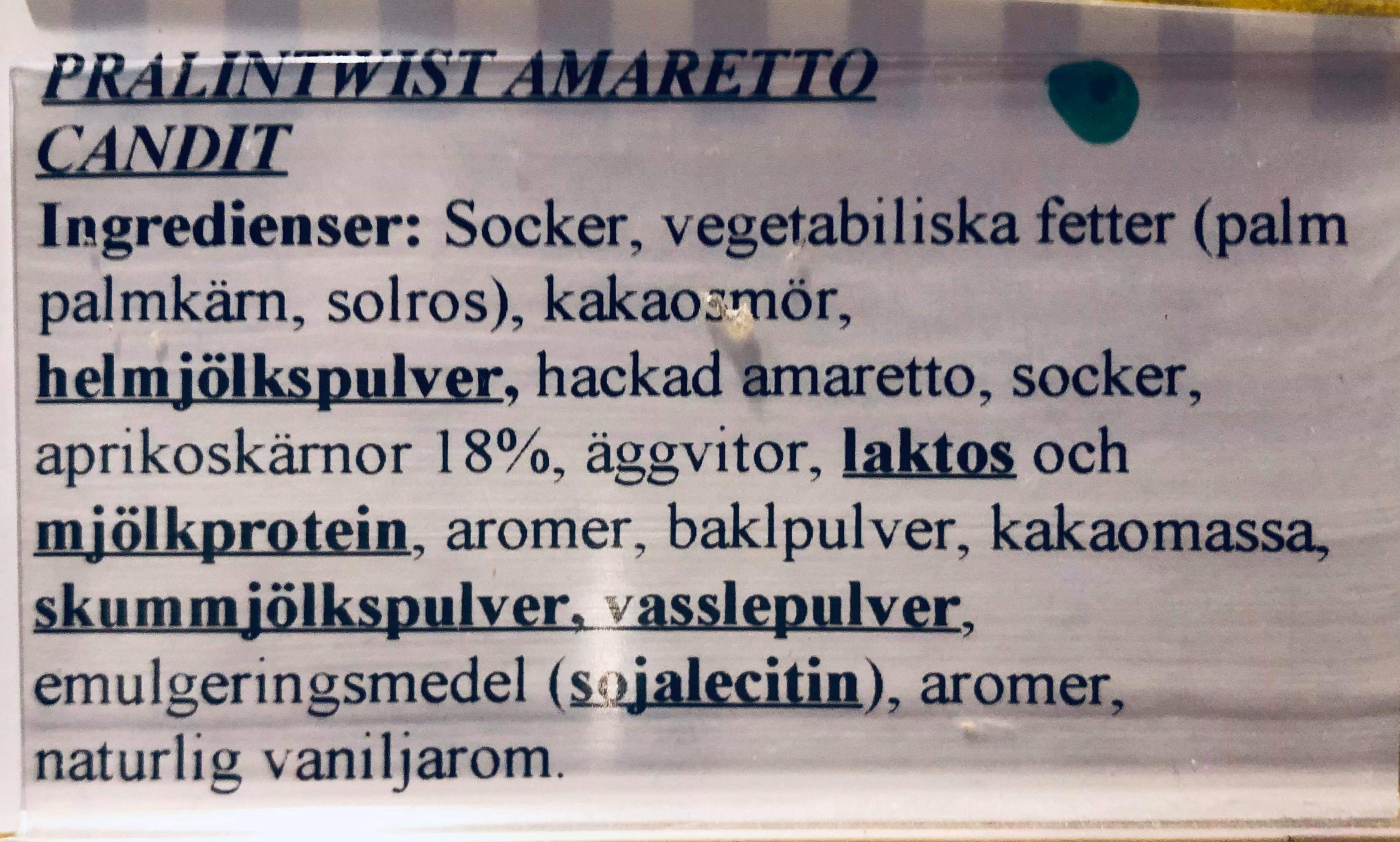 Pralintwist amaretto