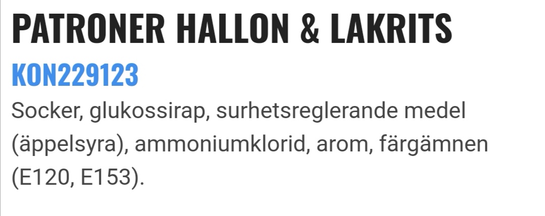 Patroner hallon & lakrits