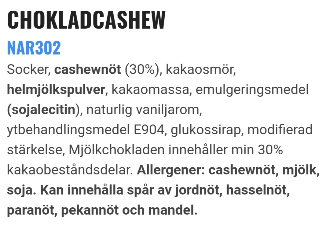 Chokladcashew
