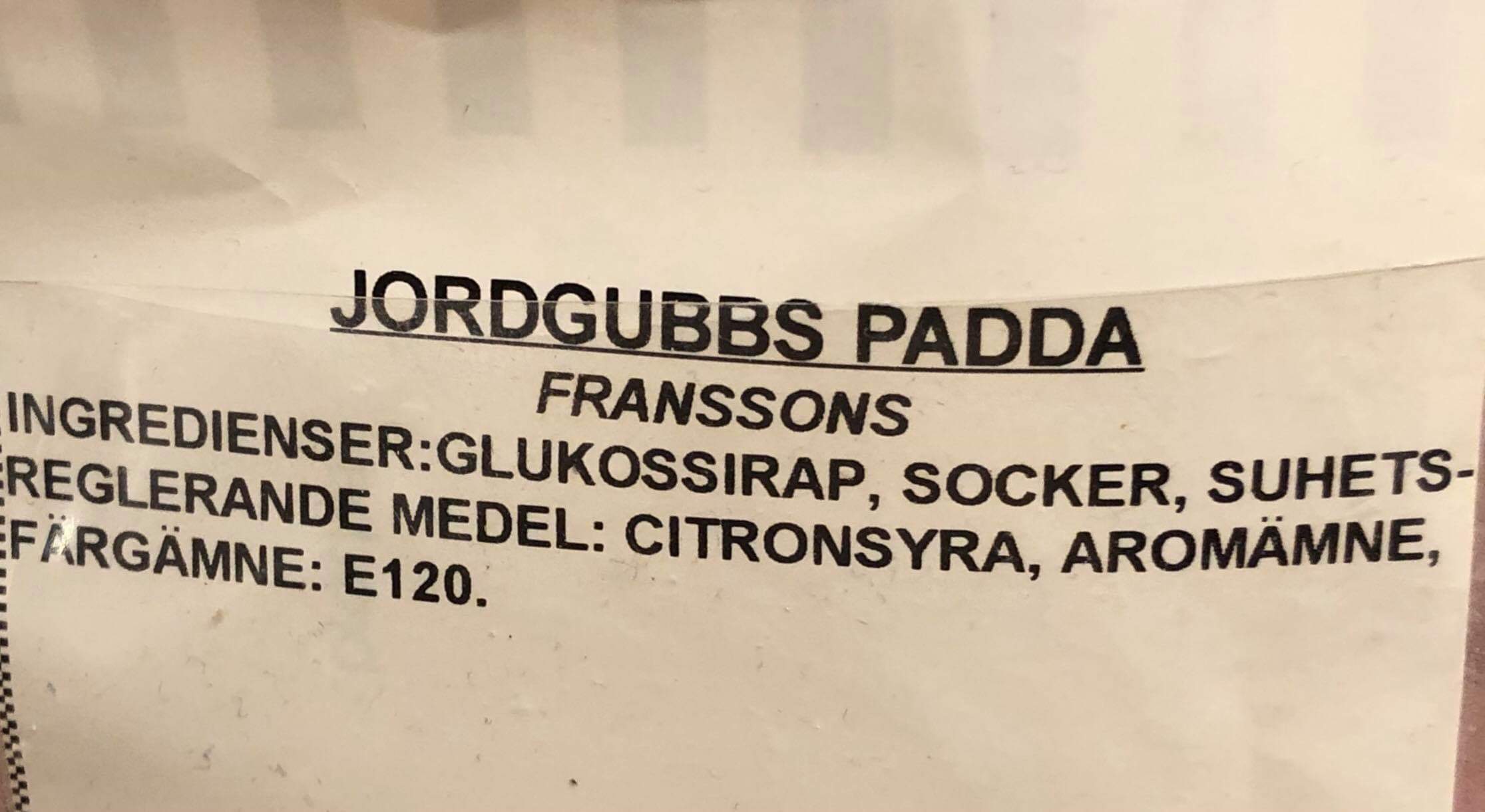 Jordgubbs padda