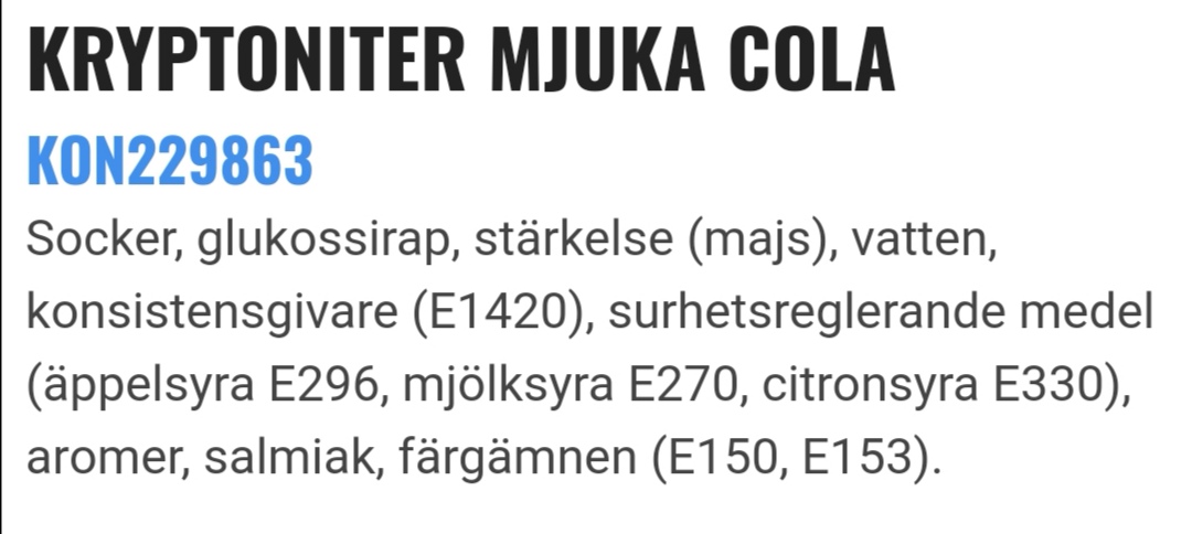 Kryptoniter mjuka cola