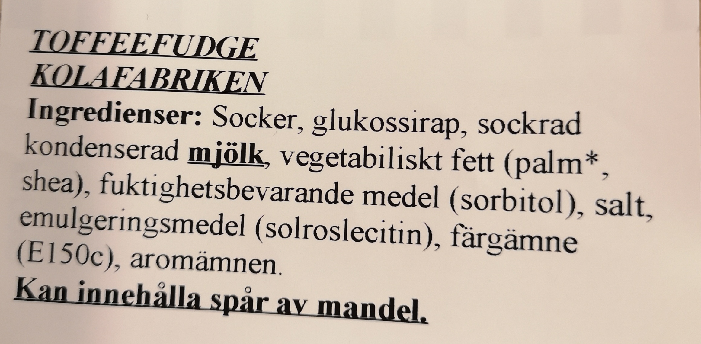 Toffefudge