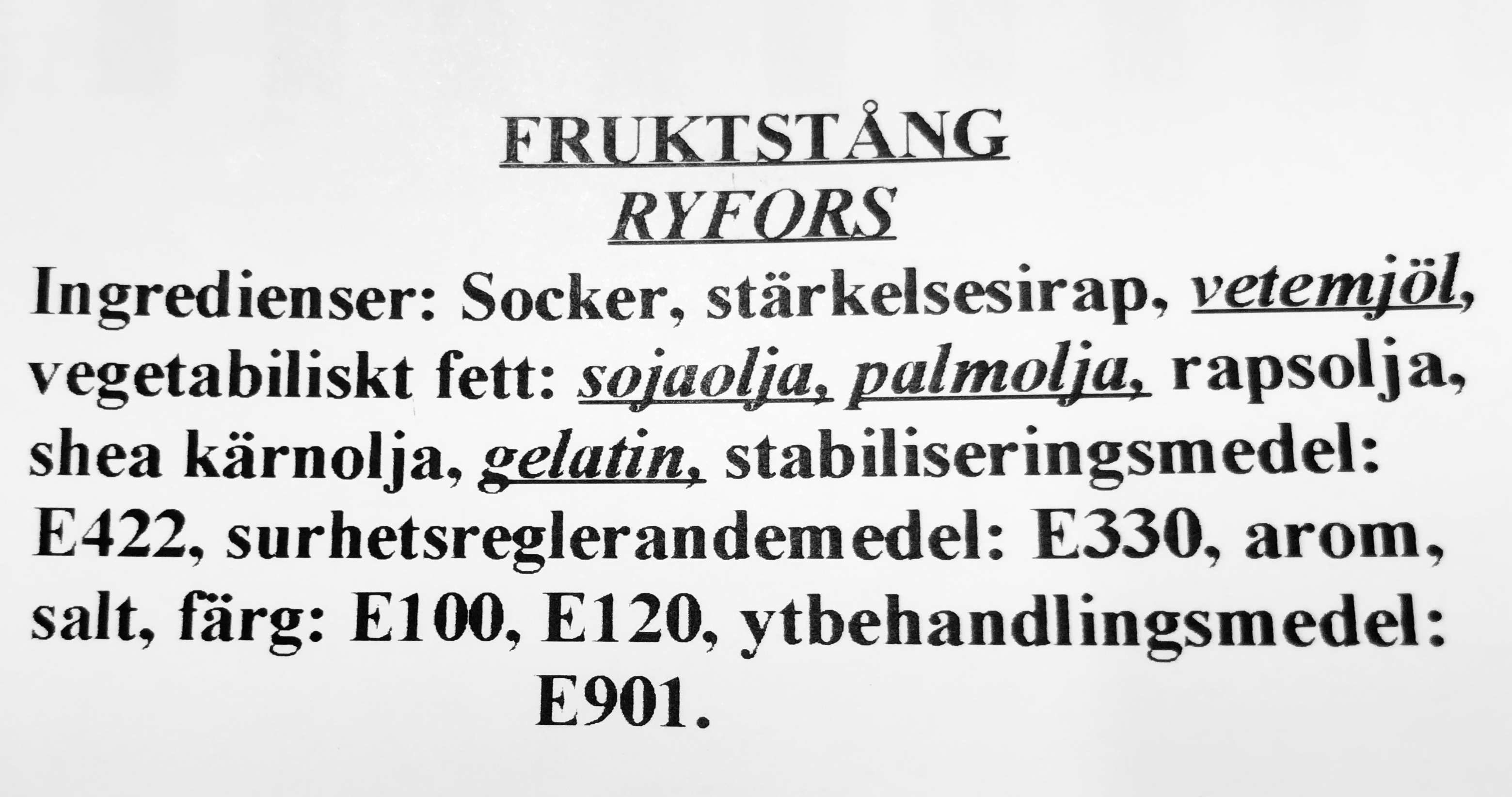 Fruktstng