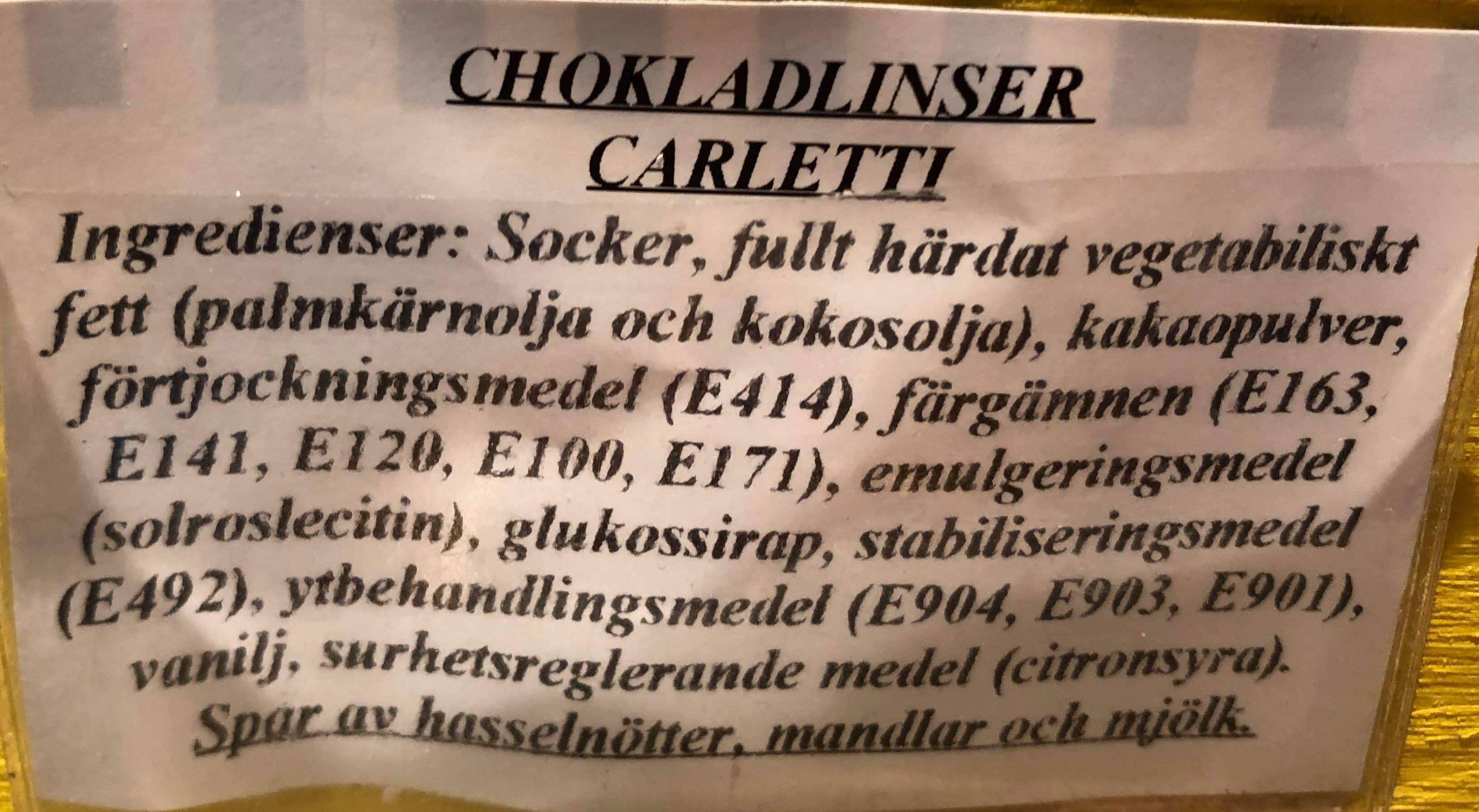 Choklad linser