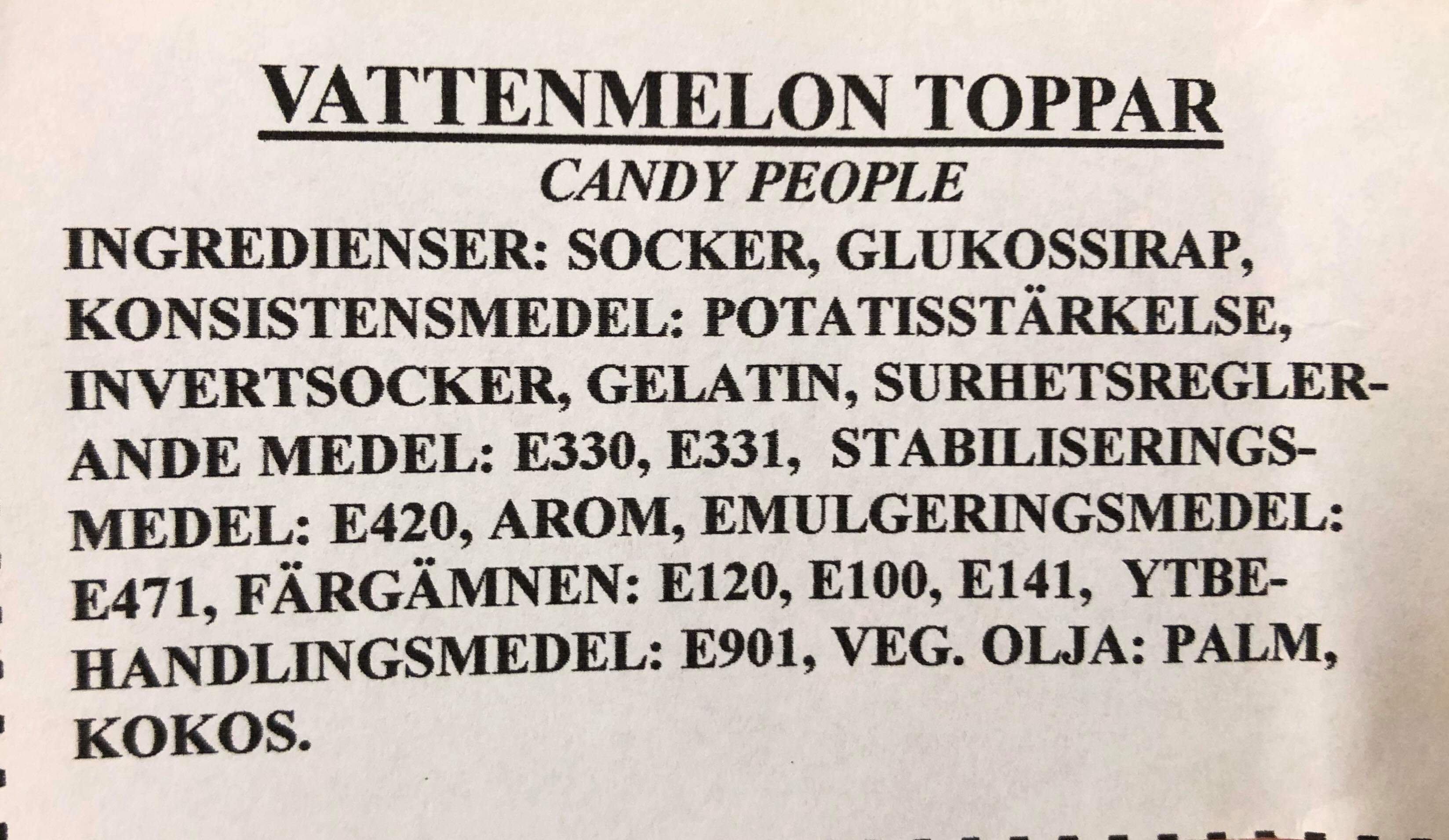 Vattenmelon toppar