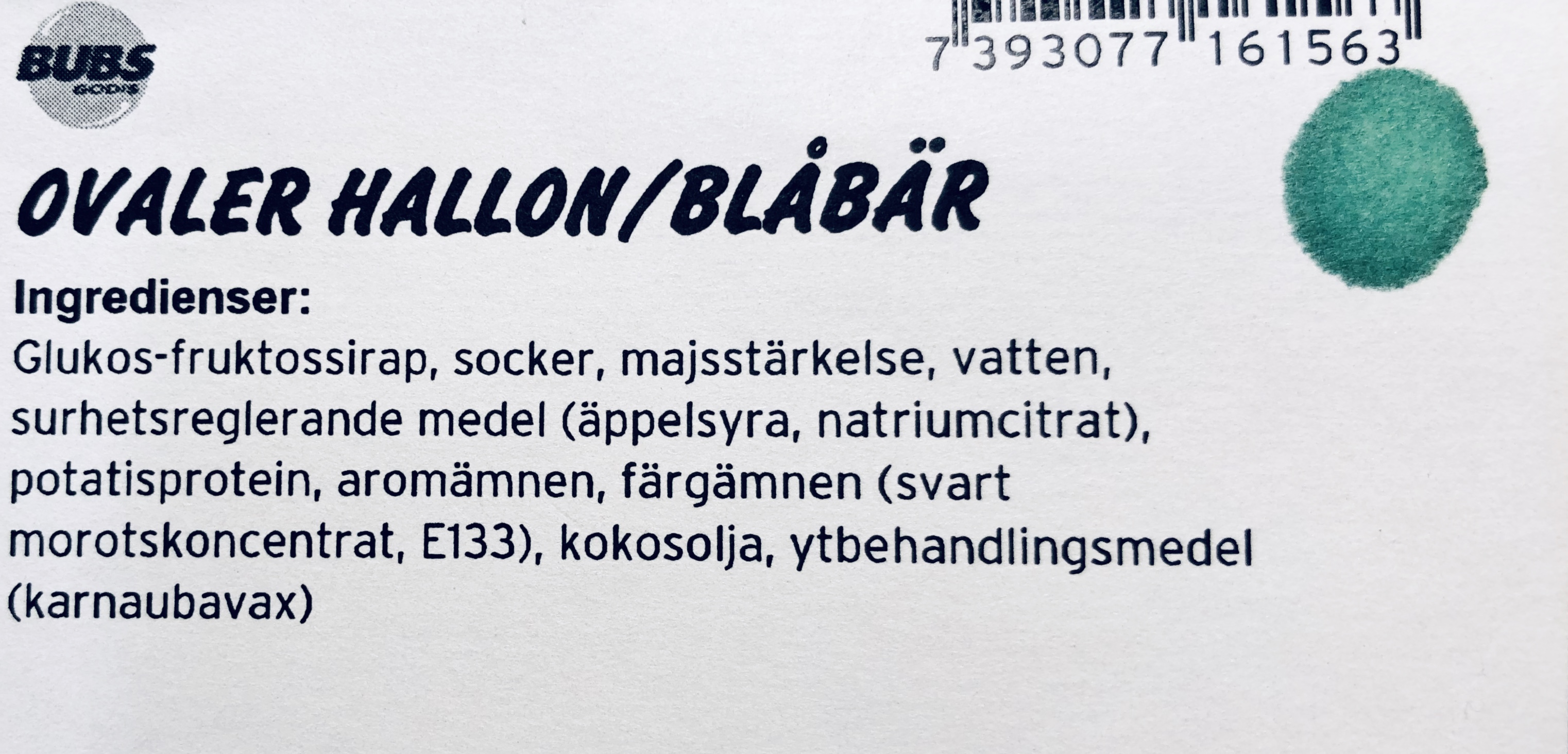 Ovaler hallon/blbr
